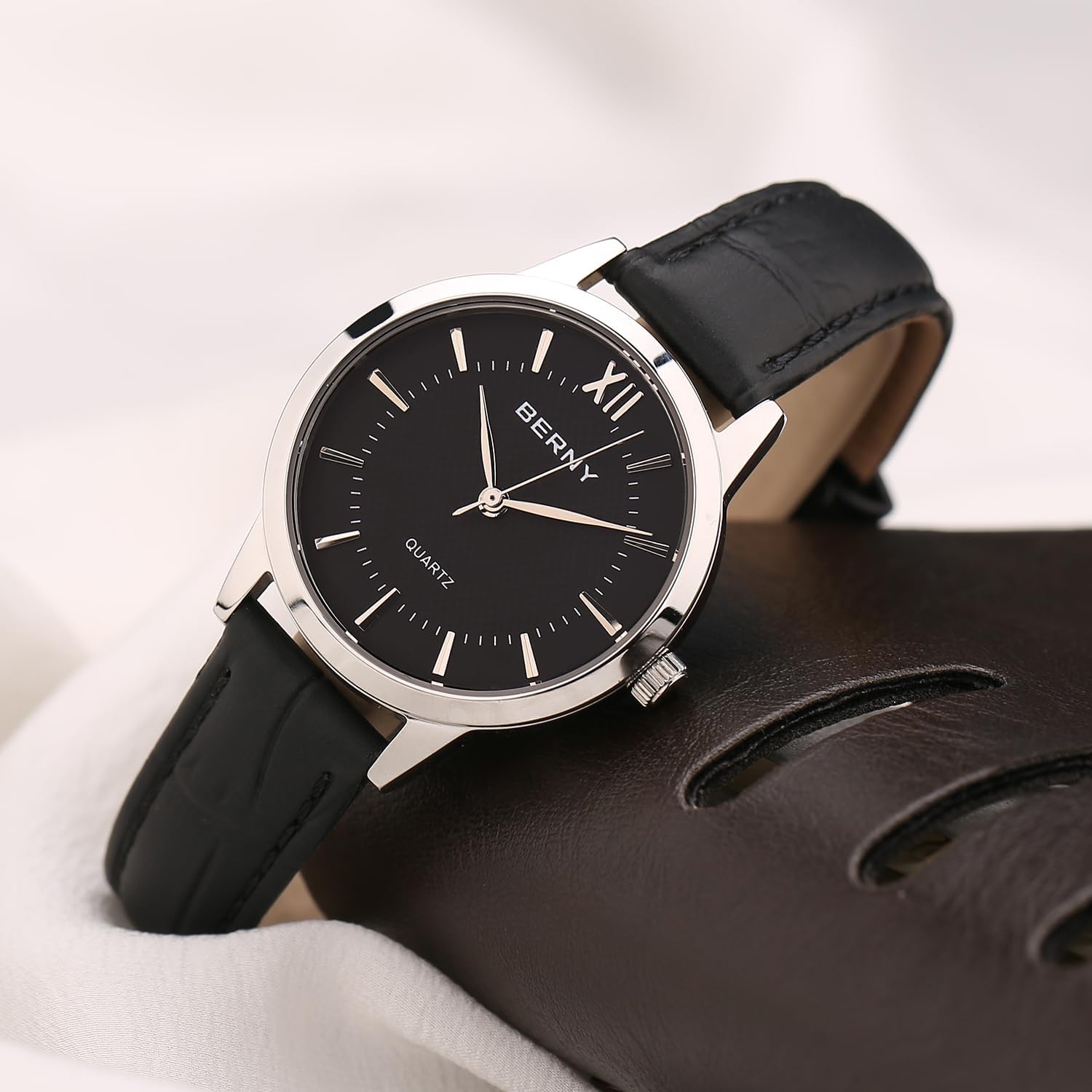 BERNY Automatic Watch for Women Waterproof Women's Wristwatch Super Luminous Mechanical Women Watch Female Analog Watches Stainless Steel Case Sapphire Crystal Date Calendar Fashion Birthday Present - Image 3