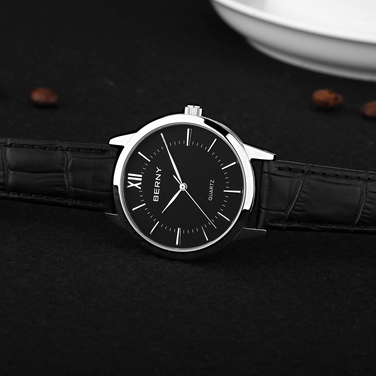 BERNY Automatic Watch for Women Waterproof Women's Wristwatch Super Luminous Mechanical Women Watch Female Analog Watches Stainless Steel Case Sapphire Crystal Date Calendar Fashion Birthday Present - Image 7
