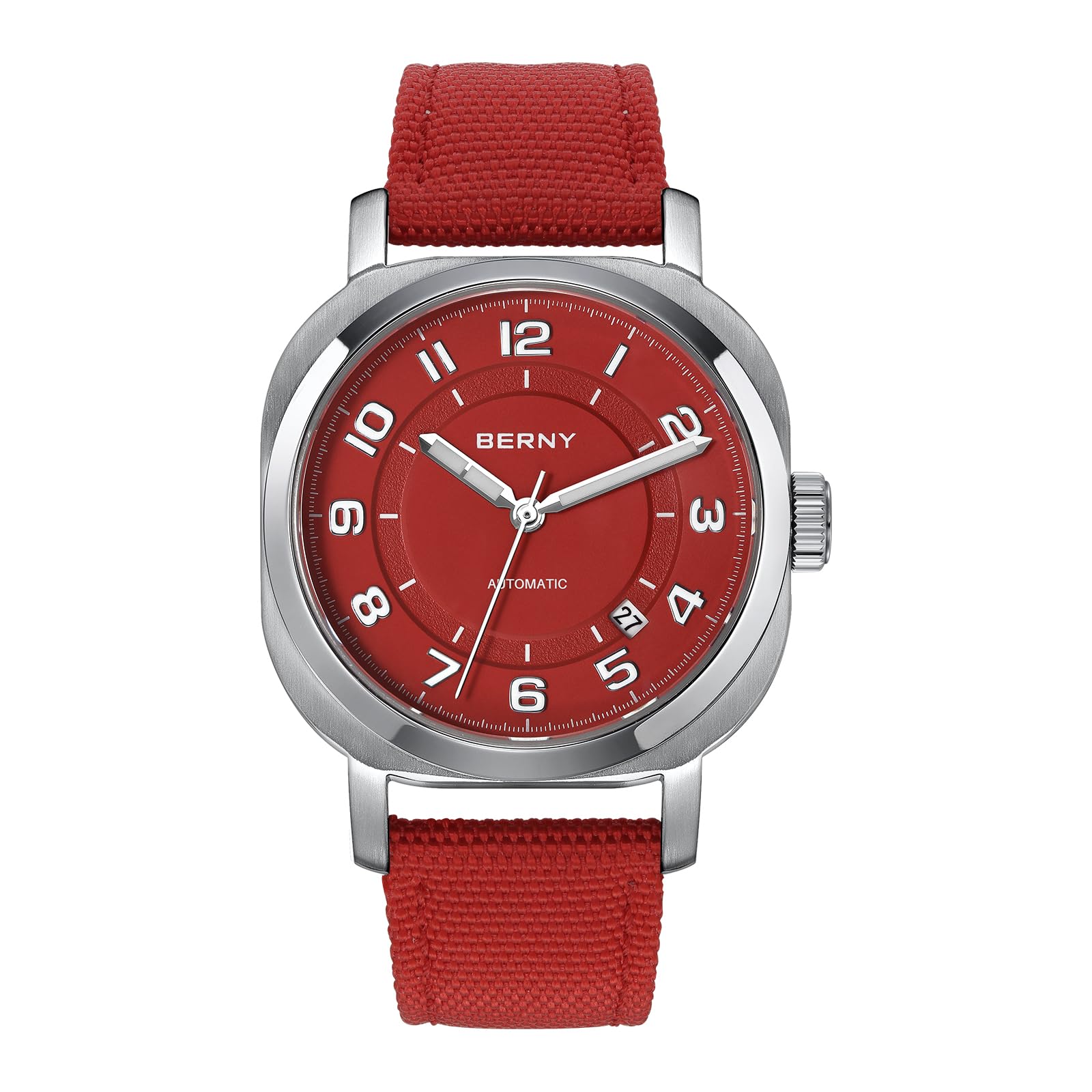 BERNY Automatic Watch for Women Waterproof Women's Wristwatch Super Luminous Mechanical Women Watch Female Analog Watches Stainless Steel Case Sapphire Crystal Date Calendar Fashion Birthday Present - Image 9