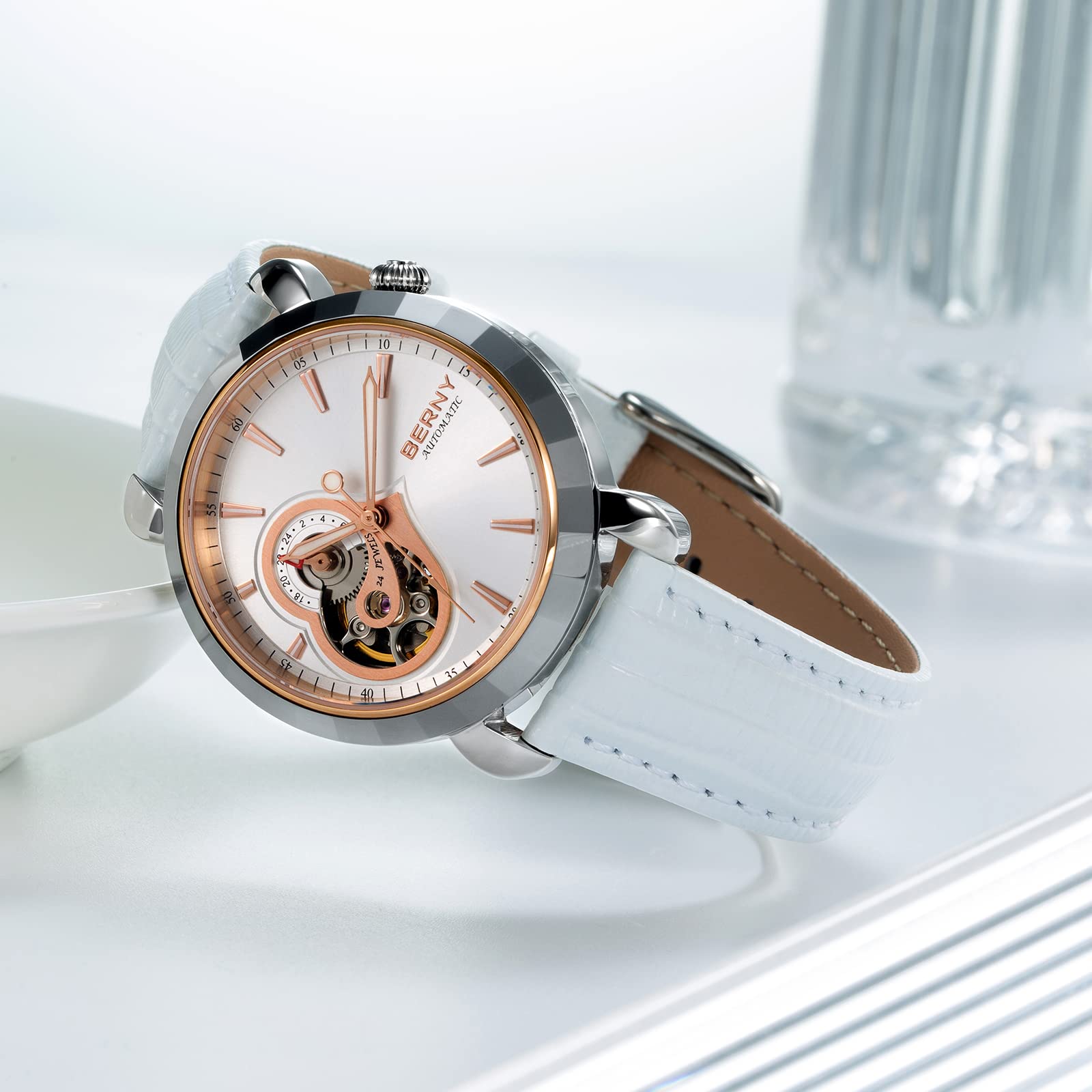 BERNY Automatic Watches for Women Skeleton Dress Watch Collection - Image 4